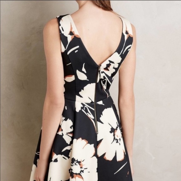 Anthropologie Maeve Amory Black Scuba Mini Dress - Picture 2 of 8